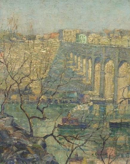 Ernest Lawson View of the Bridge China oil painting art